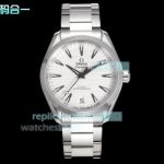 Swiss Copy Omega Seamaster Aqua Terra 150m White Dial Stainless Steel Watch 